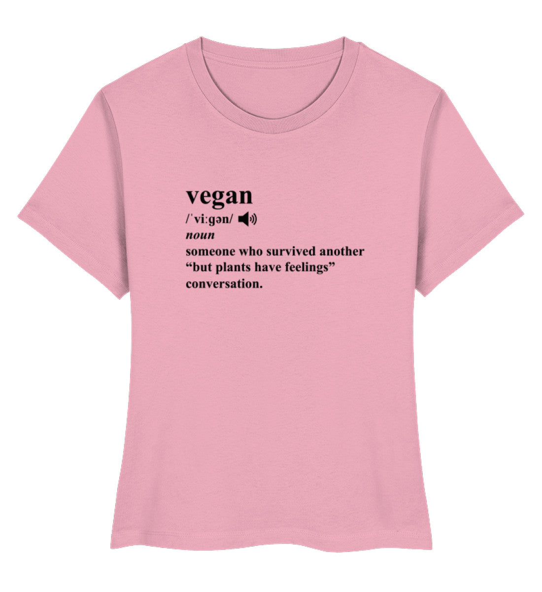 Cotton Pink Short-Fit T-Shirt – Dictionary Vegan - Vegayn