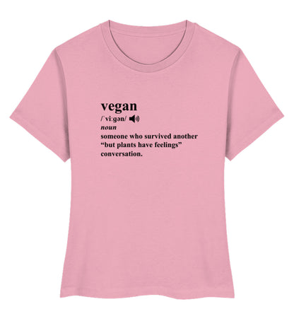 Cotton Pink Short-Fit T-Shirt – Dictionary Vegan - Vegayn