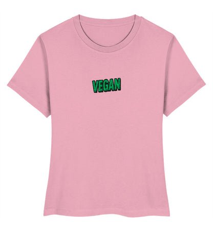 Cotton Pink Short-Fit T-Shirt Embroidery – Vegan - Vegayn
