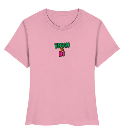 Cotton Pink Short-Fit T-Shirt Embroidery – Vegan & Bi - Vegayn
