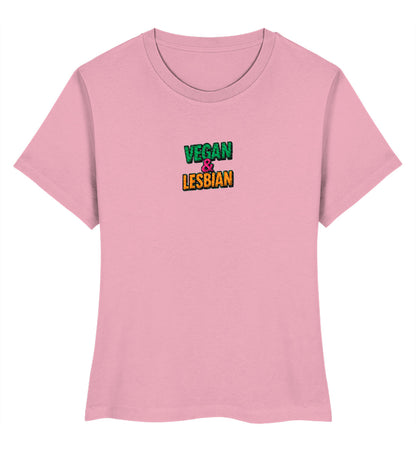 Cotton Pink Short-Fit T-Shirt Embroidery – Vegan & Lesbian - Vegayn