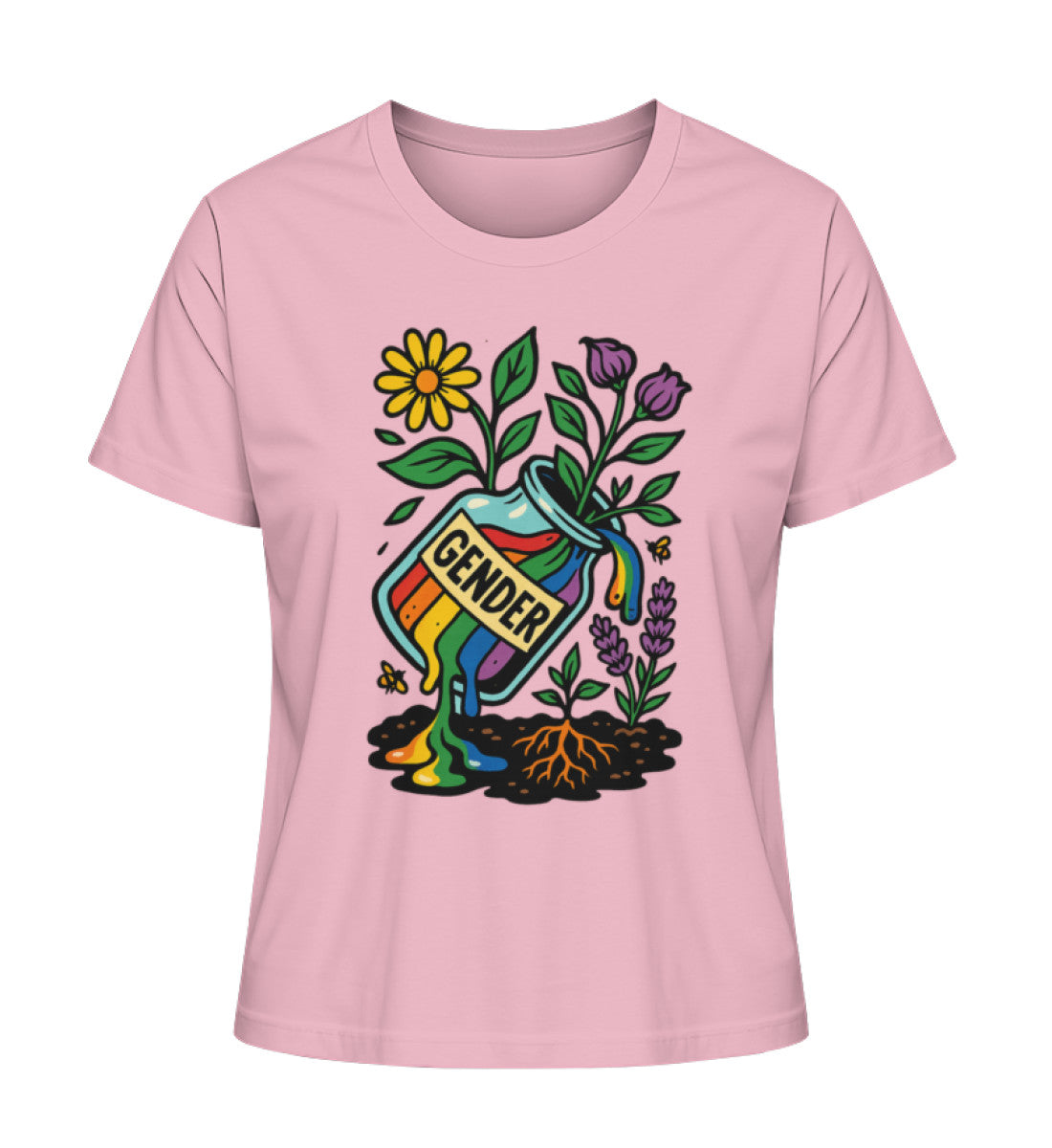 Cotton Pink Short-Fit T-Shirt – Gender - Vegayn