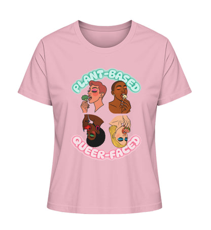 Cotton Pink Short-Fit T-Shirt – Plant-based, Queer-faced - Vegayn