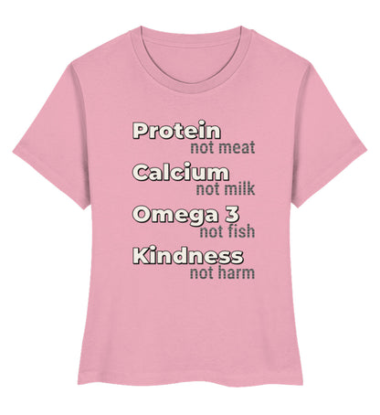 Cotton Pink Short-Fit T-Shirt – Protein, not meat... - Vegayn