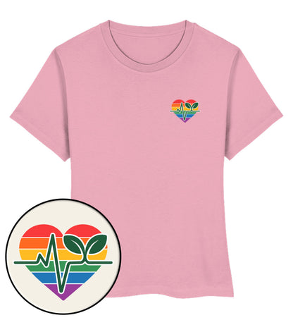 Cotton Pink Short-Fit T-Shirt – Queer-Vegan ECG - Vegayn