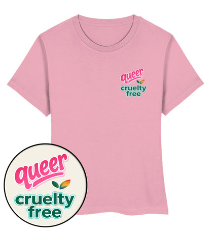 Cotton Pink Short-Fit T-Shirt – Queer & cruelty-free - Vegayn