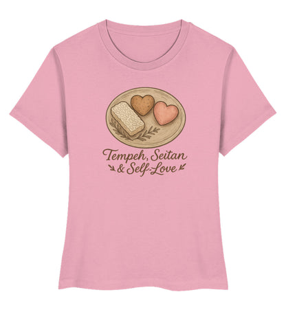 Cotton Pink Short-Fit T-Shirt – Tempeh, seitan & self-love - Vegayn