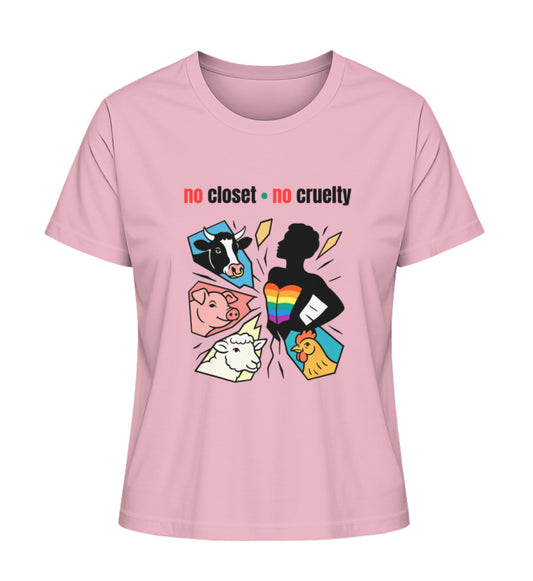 Cotton Pink Short-Fit T-Shirt – no closet • no cruelty - Vegayn