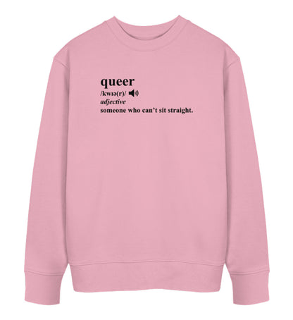 Cotton Pink Sweatshirt – Dictionary Queer - Vegayn