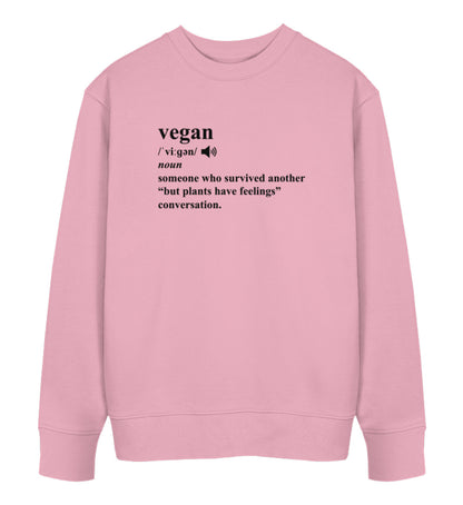 Cotton Pink Sweatshirt – Dictionary Vegan - Vegayn