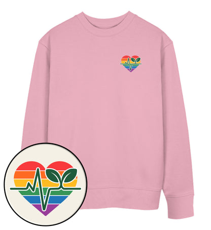 Cotton Pink Sweatshirt – Queer-Vegan ECG - Vegayn