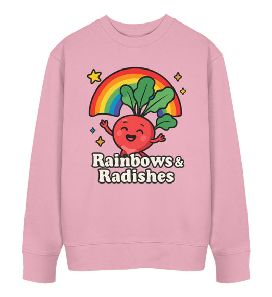 Cotton Pink Sweatshirt – Rainbows & Radishes - Vegayn