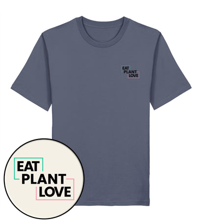Dark Heather Blue Classic T-Shirt– Eat plant. Plant love - Vegayn