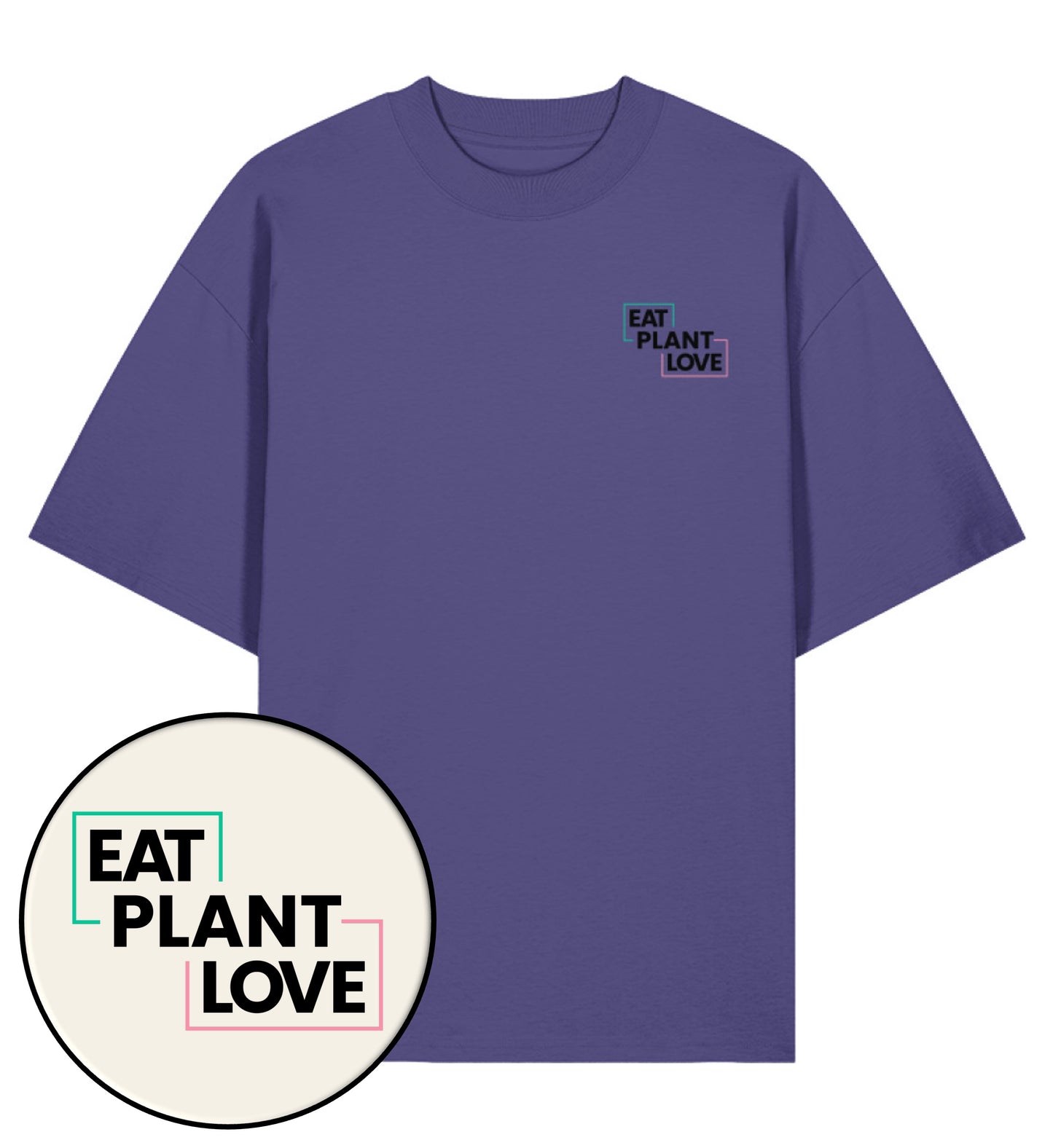 Dusk Oversized T-Shirt – Eat plant. Plant love - Vegayn
