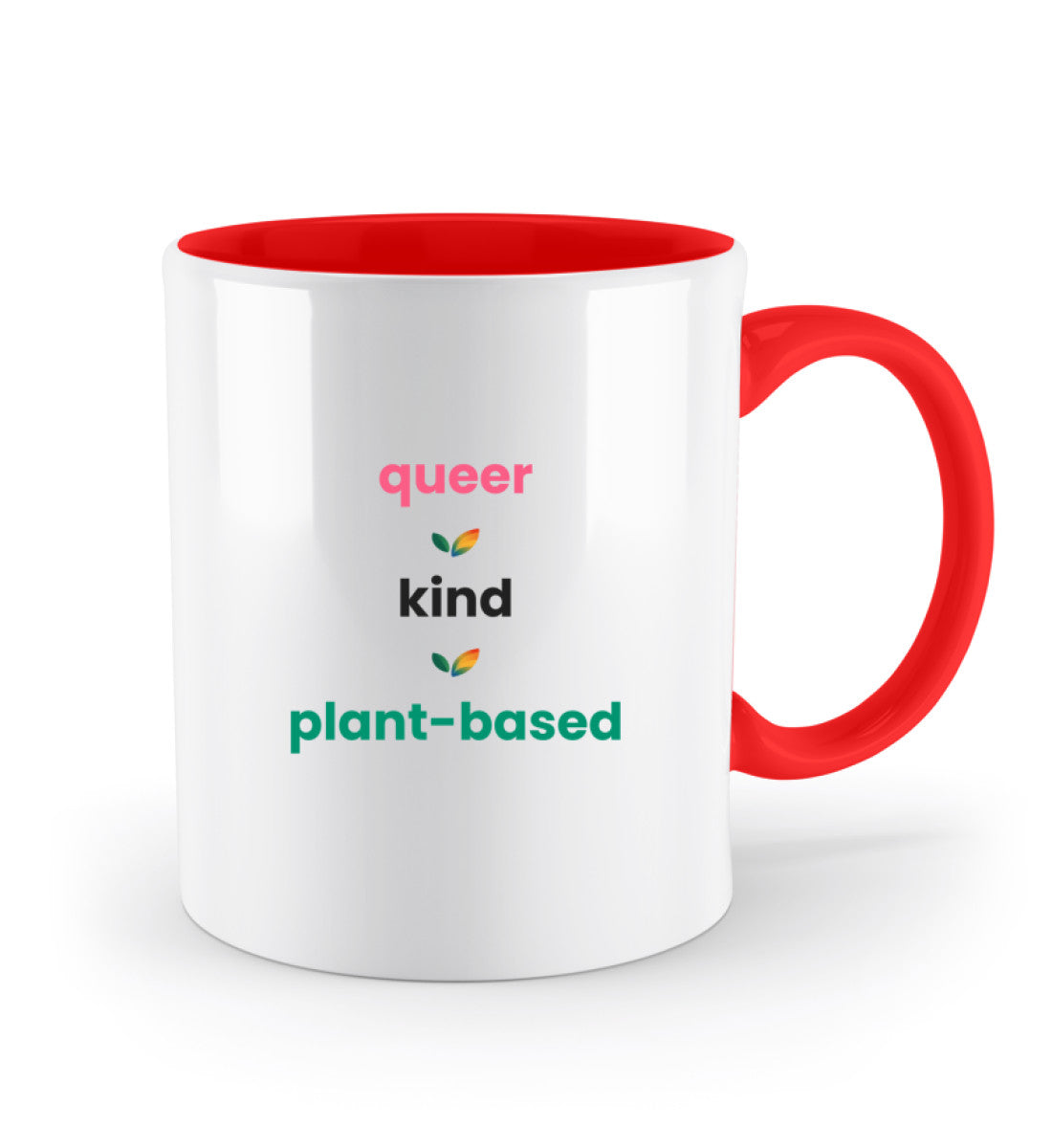 Fire Red Two-coloured Mug – queer • kind • plant-based - Vegayn