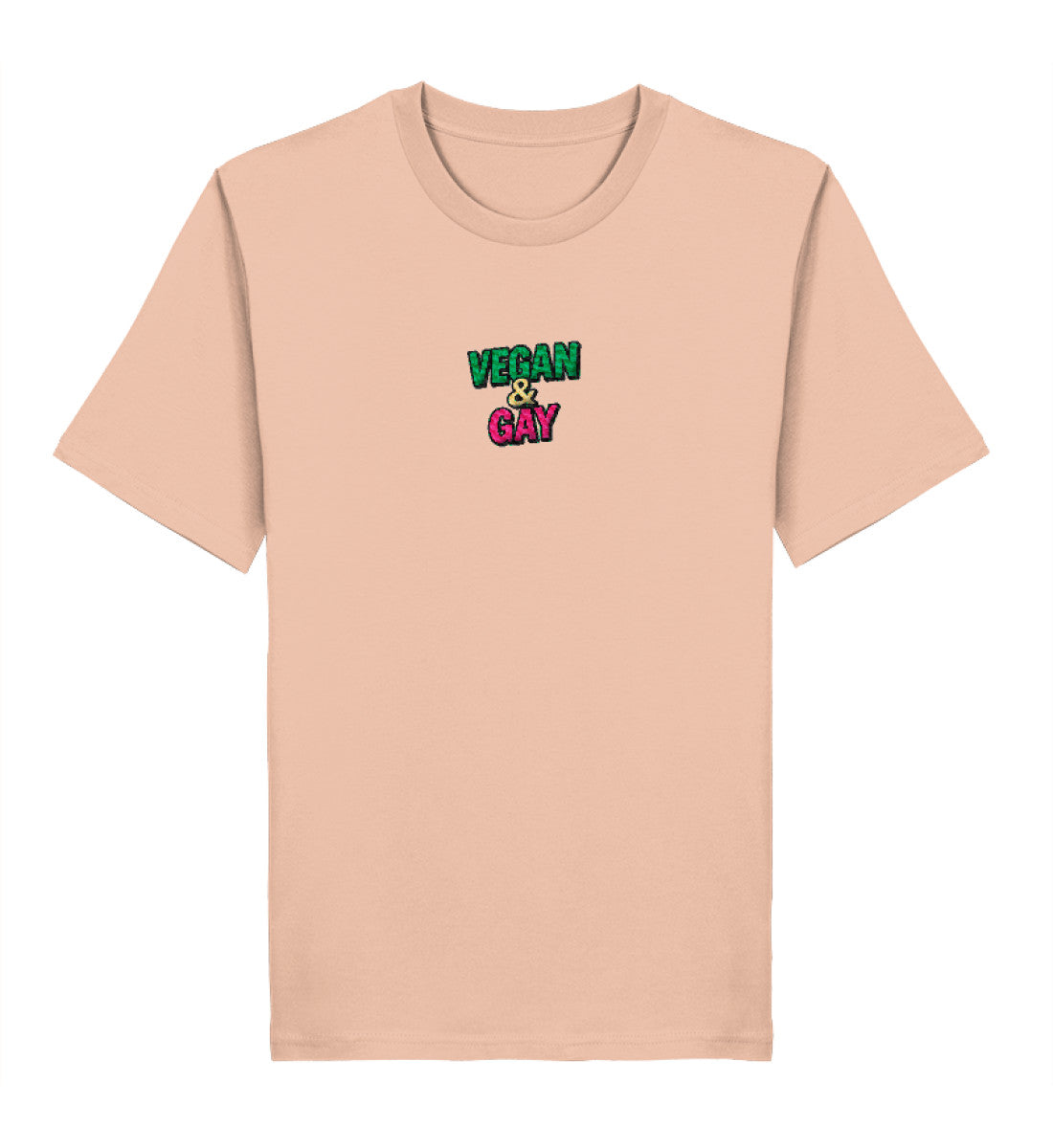 Fraiche Peche Classic T-Shirt Embroidery – Vegan & Gay - Vegayn