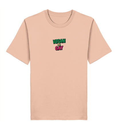 Fraiche Peche Classic T-Shirt Embroidery – Vegan & Gay - Vegayn