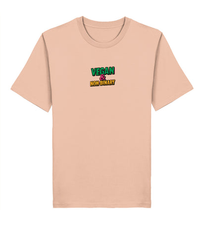Fraiche Peche Classic T-Shirt Embroidery – Vegan & Non-Binary - Vegayn