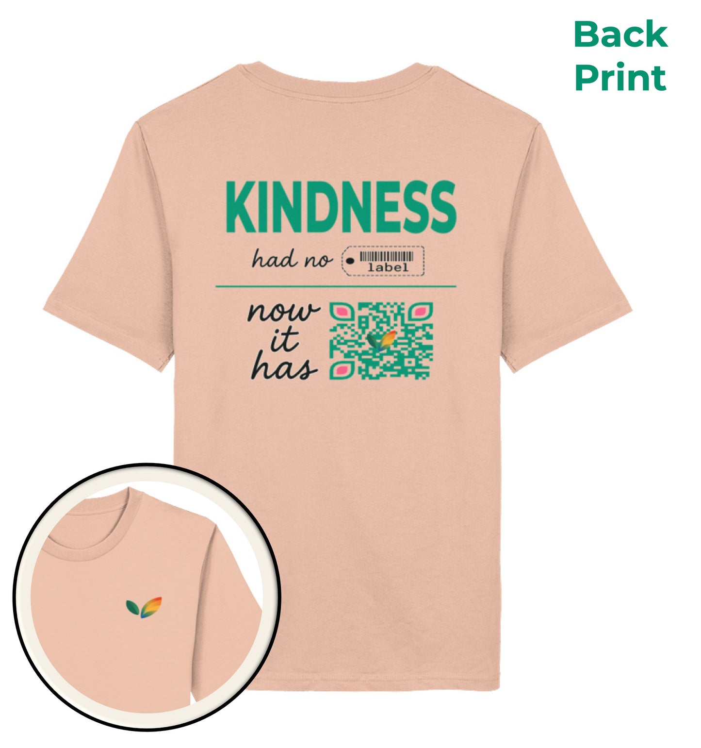 Fraiche Peche Classic T-Shirt – Kindness had no label. Now it has - Vegayn