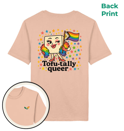Fraiche Peche Classic T-Shirt – Tofu-tally queer with boa - Vegayn
