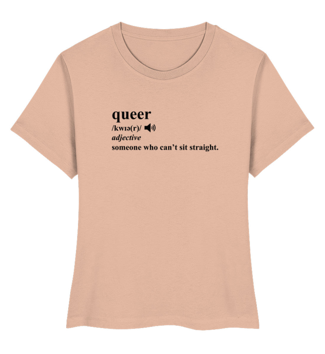 Fraiche Peche Short-Fit T-Shirt – Dictionary Queer - Vegayn