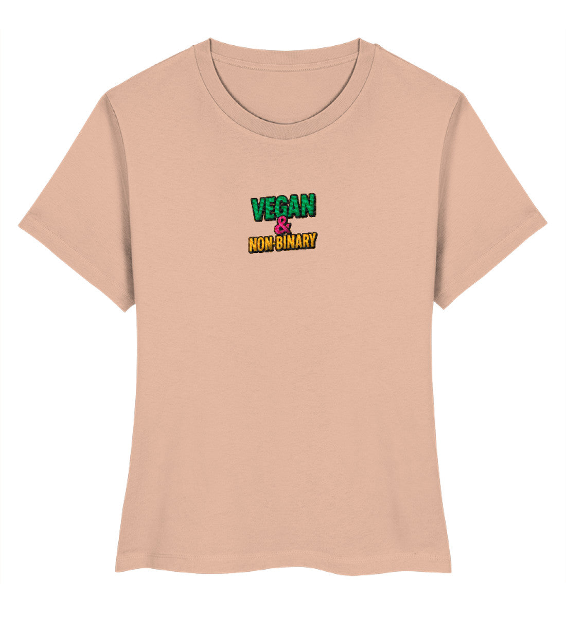 Fraiche Peche Short-Fit T-Shirt Embroidery – Vegan & Non-Binary - Vegayn