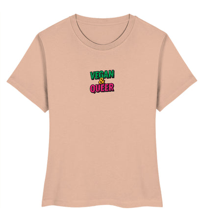Fraiche Peche Short-Fit T-Shirt Embroidery – Vegan & Queer - Vegayn
