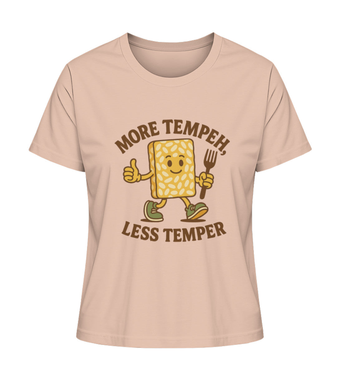 Fraiche Peche Short-Fit T-Shirt – More tempeh, less temper - Vegayn