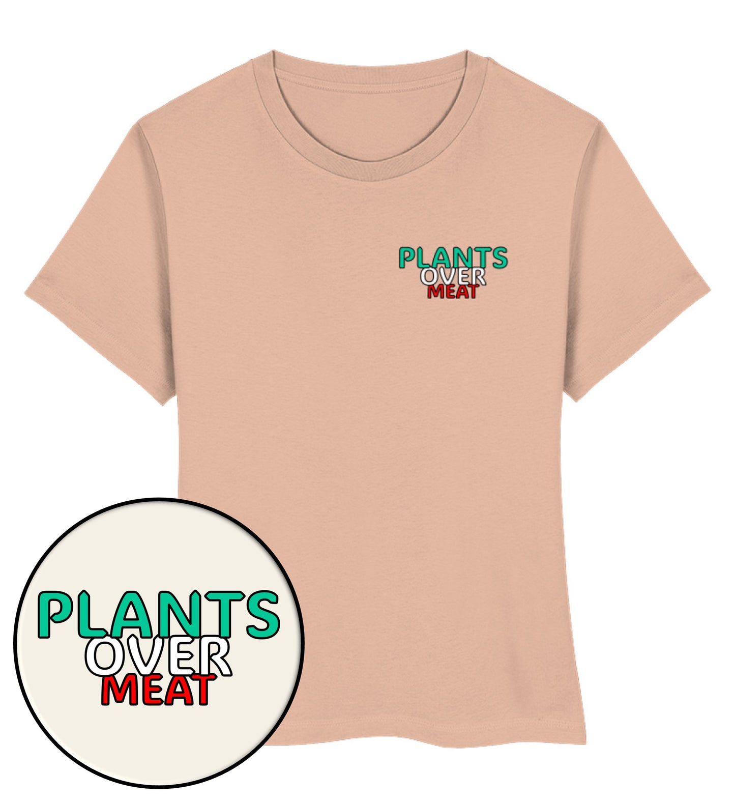 Fraiche Peche Short-Fit T-Shirt – Plants over meat - Vegayn