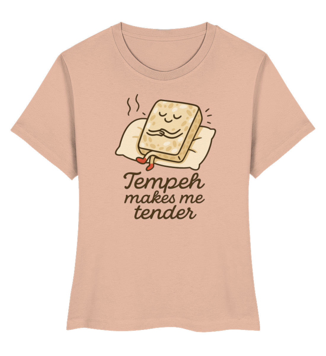 Fraiche Peche Short-Fit T-Shirt – Tempeh makes me tender - Vegayn