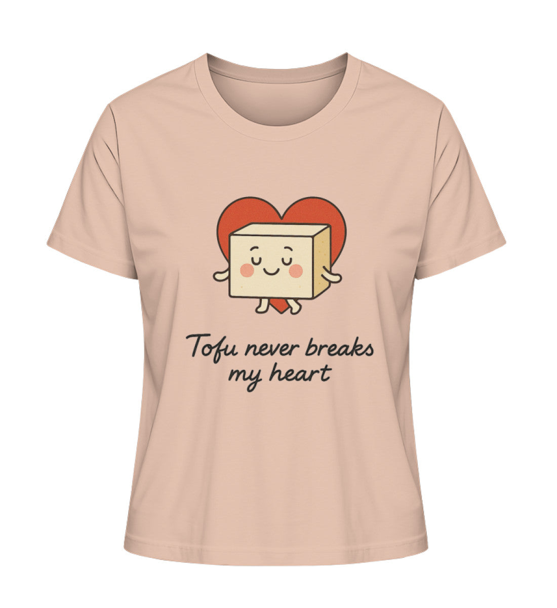 Fraiche Peche Short-Fit T-Shirt – Tofu never breaks my heart - Vegayn