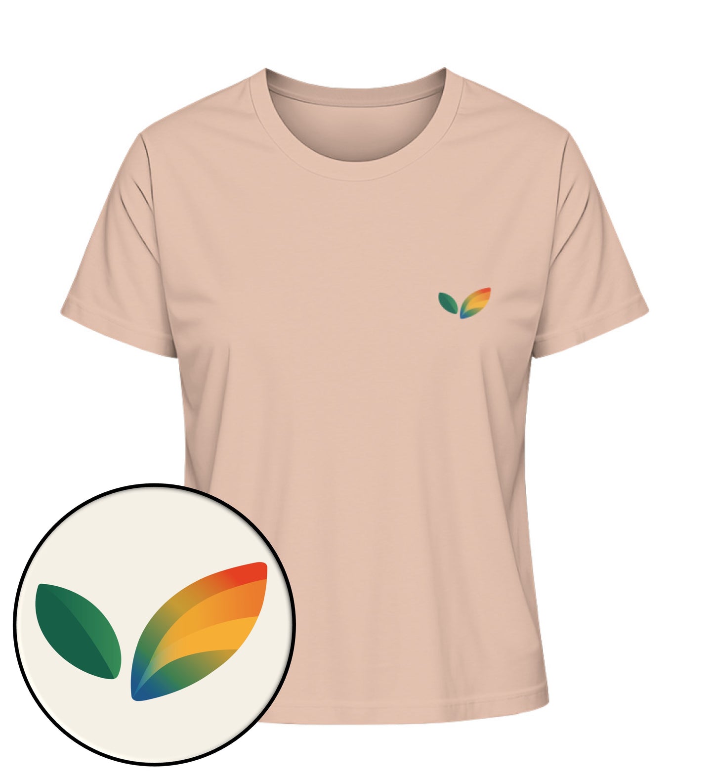 Fraiche Peche Short-Fit T-Shirt – Vegayn Queer Little Leaf