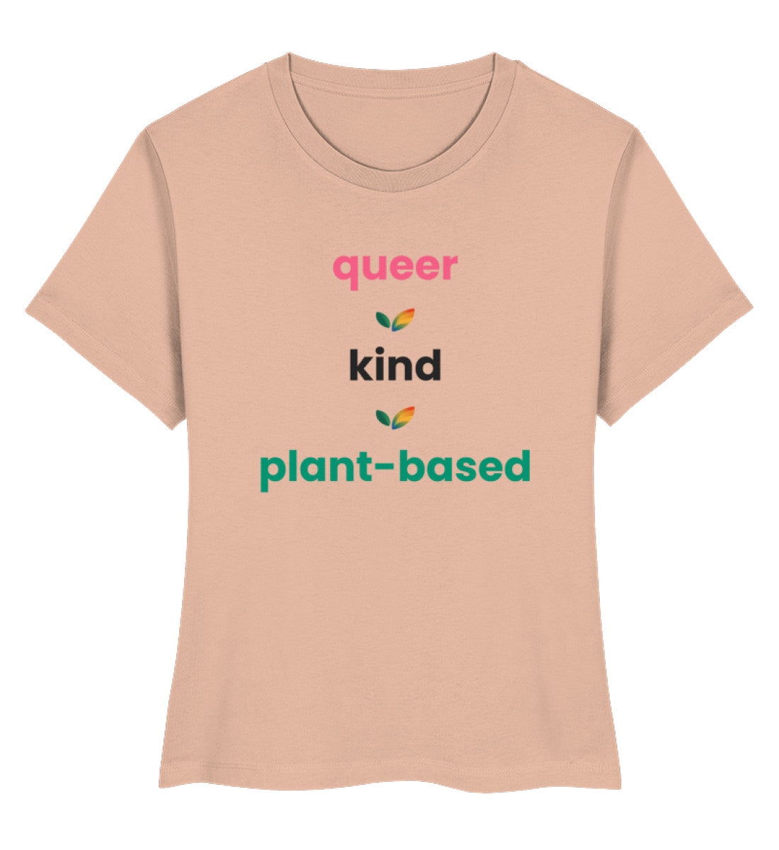Fraiche Peche Short-Fit T-Shirt – queer • kind • plant-based - Vegayn
