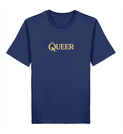French Navy Classic T-Shirt Embroidery – Queer - Vegayn