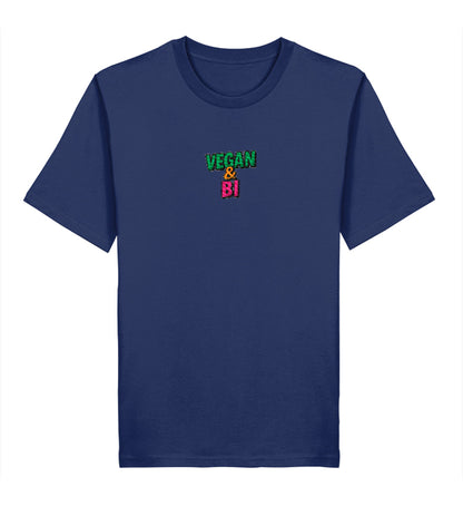 French Navy Classic T-Shirt Embroidery – Vegan & Bi - Vegayn