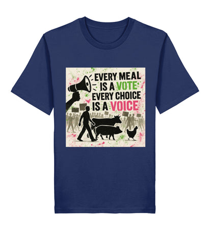 French Navy Classic T-Shirt – Every meal is a vote. Every choice is a voice. - Vegayn