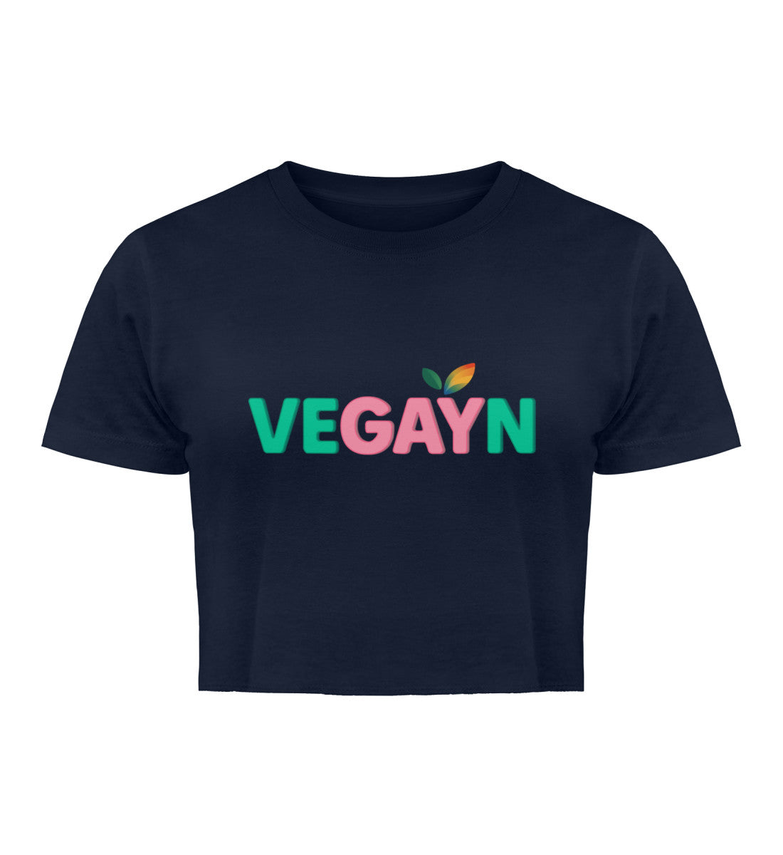 French Navy Cropped T-Shirt – Vegayn