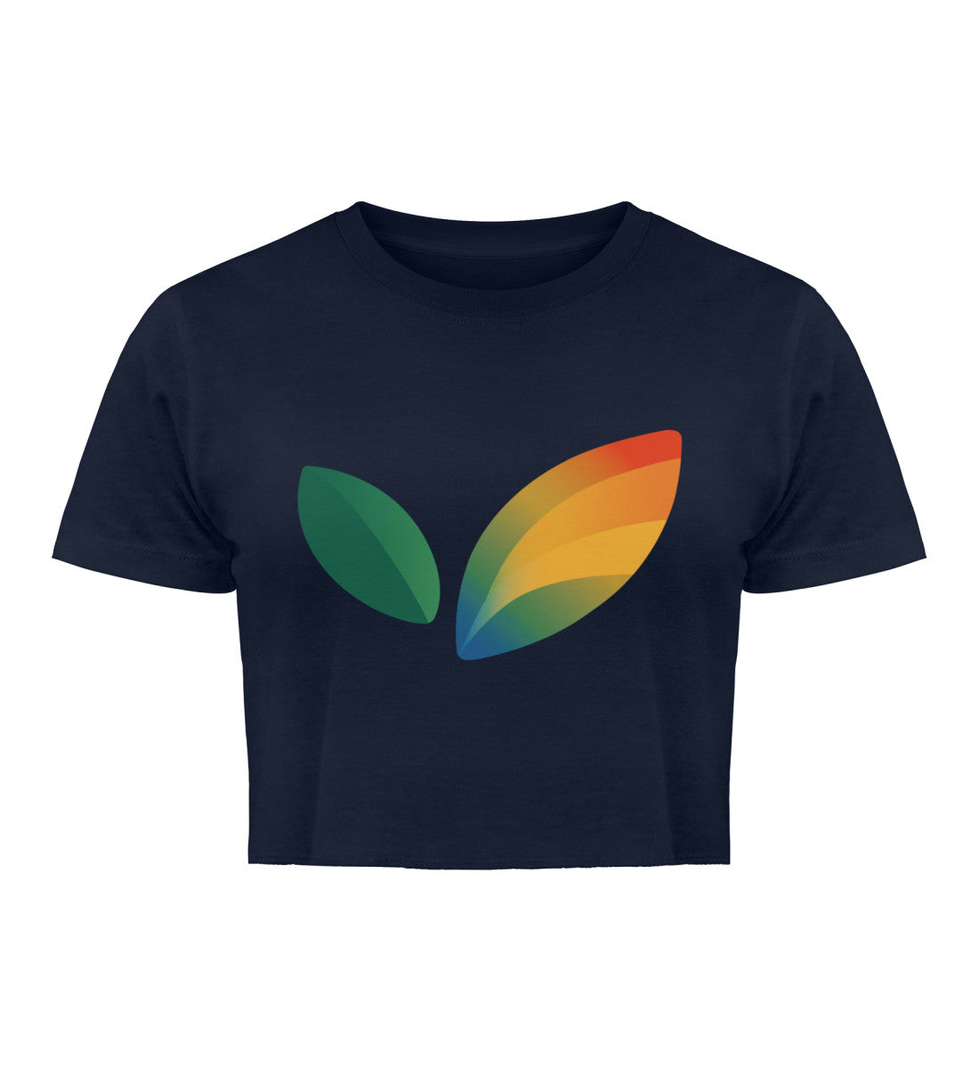 French Navy Cropped T-Shirt – Vegayn Leaf