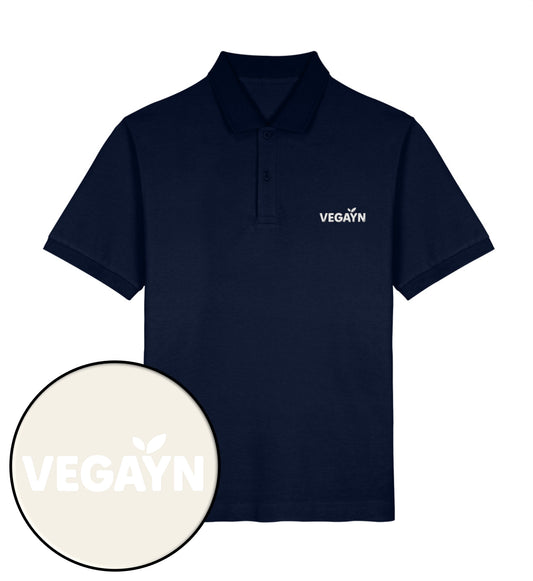 French Navy Polo Shirt Embroidery – Vegayn White - Vegayn