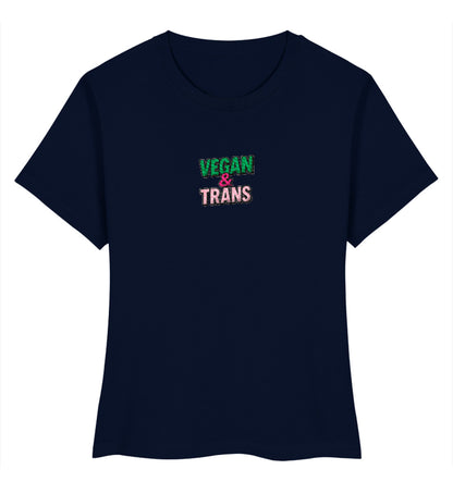 French Navy Short-Fit T-Shirt Embroidery – Vegan & Trans - Vegayn