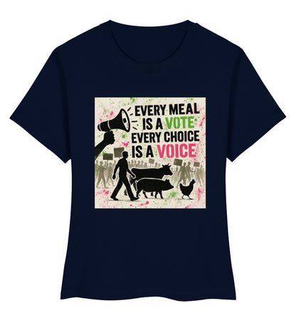 French Navy Short-Fit T-Shirt – Every meal is a vote. Every choice is a voice. - Vegayn