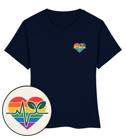 French Navy Short-Fit T-Shirt – Queer-Vegan ECG - Vegayn