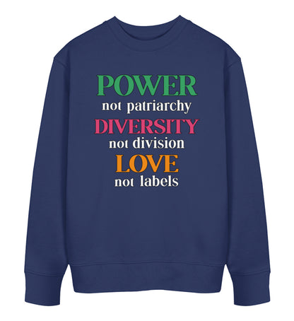 French Navy Sweatshirt – Power, not patriarchy... - Vegayn