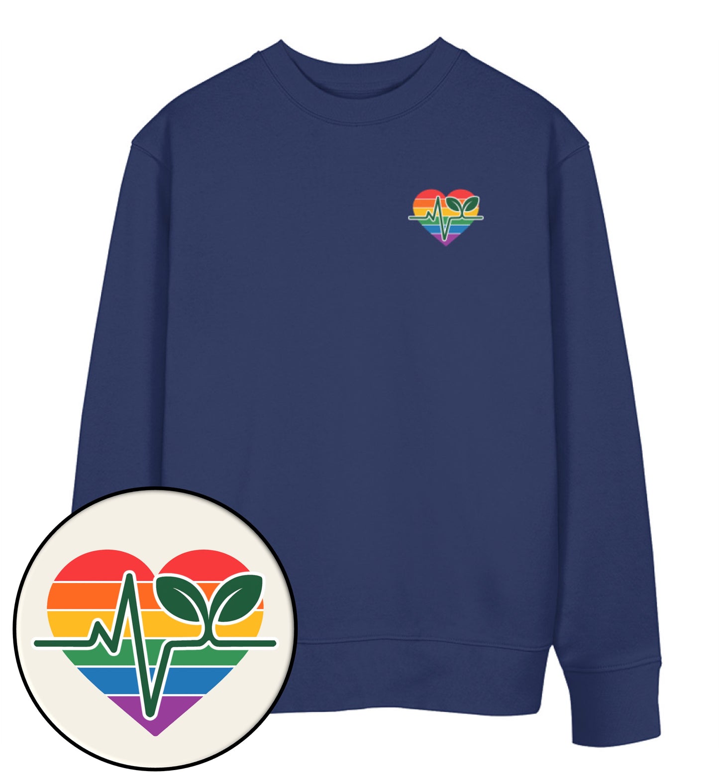 French Navy Sweatshirt – Queer-Vegan ECG - Vegayn