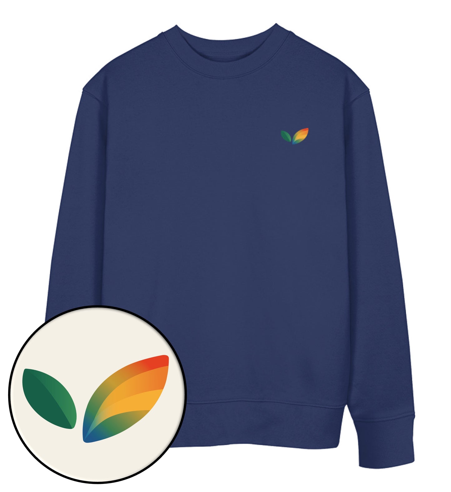 French Navy Sweatshirt – Vegayn Queer Little Leaf - Vegayn