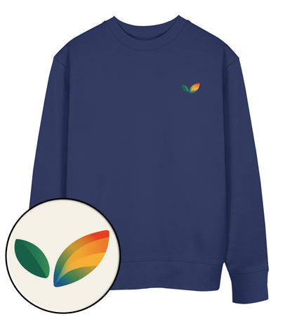 French Navy Sweatshirt – Vegayn Queer Little Leaf - Vegayn