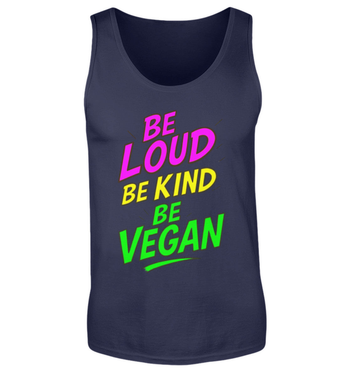 French Navy Tank Top – Be loud, be kind, be vegan - Vegayn