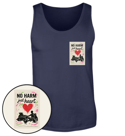 French Navy Tank Top – No harm, just heart - Vegayn