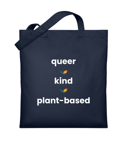 French Navy Tote Bag - queer • kind • plant-based - Vegayn