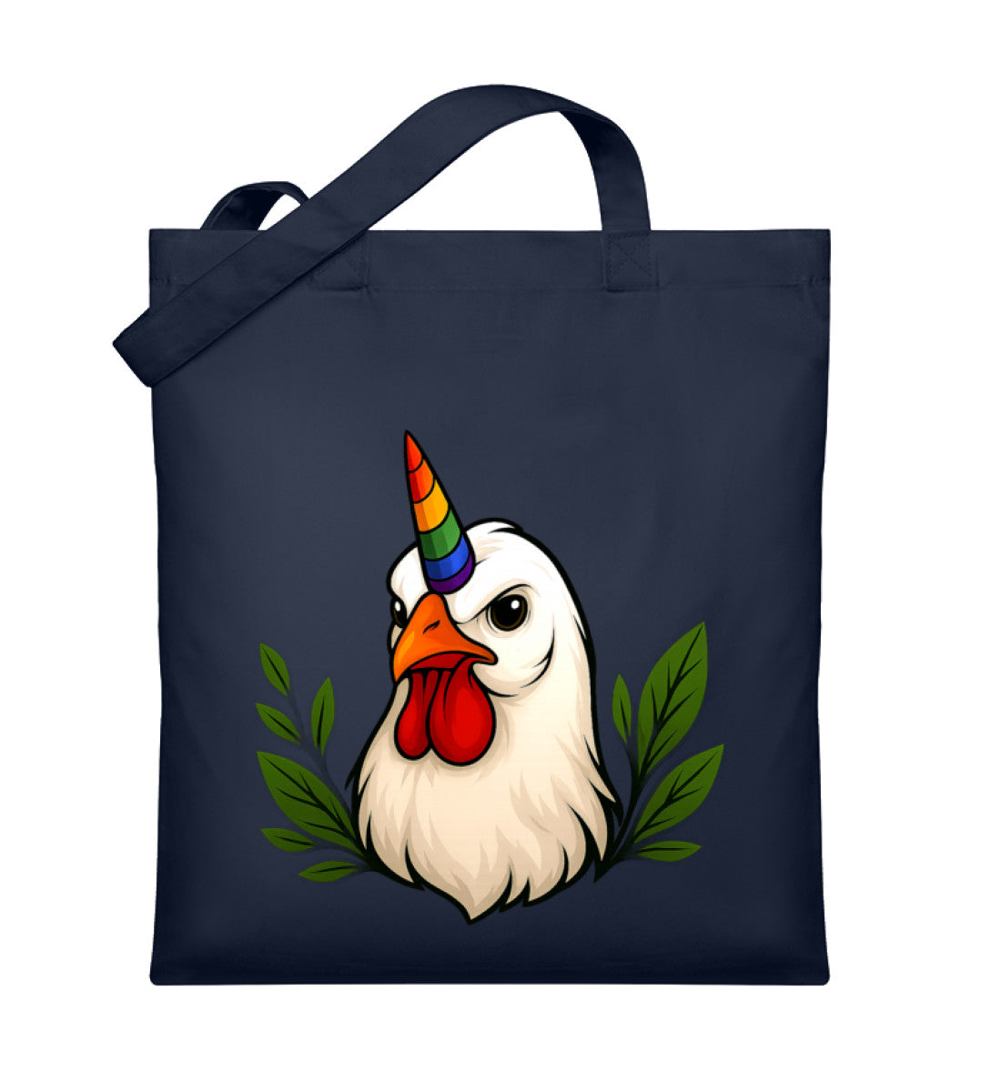 French Navy Tote Bag – Chicken Queercorn - Vegayn